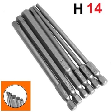 Bity długie magnetyczny HEX H14 x150mm