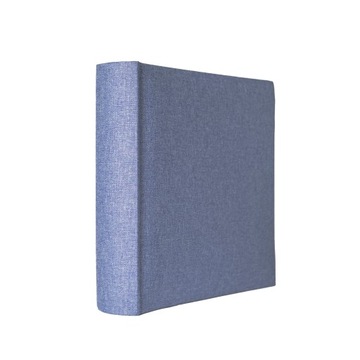 Kieszeniowy album na 200 zdjęć 10x15 Linen niebieski kwadrat