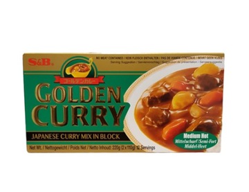 Pasta curry średnio-ostra Golden Curry S&B 220g