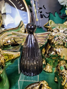 ANIOŁ CERAMICZNY CZARNO ZŁOTY MAŁY