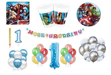 Набор воздушных шаров на день рождения «Мстители 1–9»