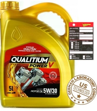 Olej Qualitium PowerV 5W-30 5L 504.00 507.0 GRATIS