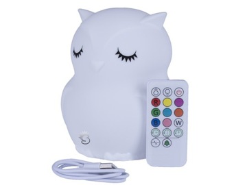 Lampka nocna LED MESMED Sówka MM-013 z pilotem