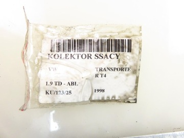 KOLEKTOR SACÍ/ZBĚRNÉ VW TRANSPORTER T4 1.9 TD 68 - ABL 028129713E