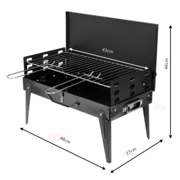 ПОРТАТИВНЫЙ ТУРИСТИЧЕСКИЙ САДОВЫЙ ГРИЛЬ НА УГЛЕ ЧЕМОДАН + ГРИЛЬ + АКСЕССУАРЫ