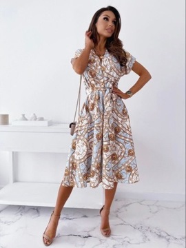 ЭЛЕГАНТНОЕ ВИНТАЖНОЕ МИДИ-ПЛАТЬЕ ЖЕНСКОЕ СТИЛЬНОЕ КЛАССИЧЕСКОЕ ПЛАТЬЕ СИНОЕ 44 XXL