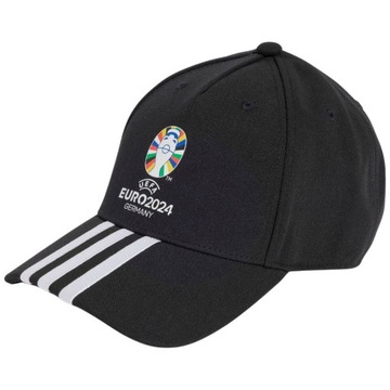 CZAPKA Z DASZKIEM CZARNA MĘSKA ADIDAS EURO 24 IT3313 OSFM 56-58 CM