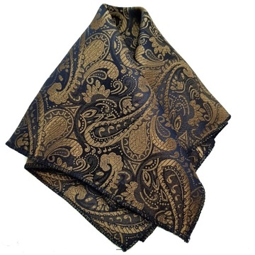 BRĄZOWA PAISLEY POSZETKA CHUSTECZKA WYPUSTKA TOP!!