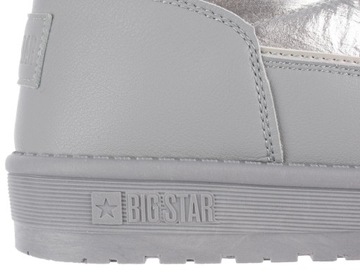 BIG STAR BUTY BOTKI ŚNIEGOWCE OCIEPLANE FUTERKIEM DAMSKIE SREBRNE r. 37