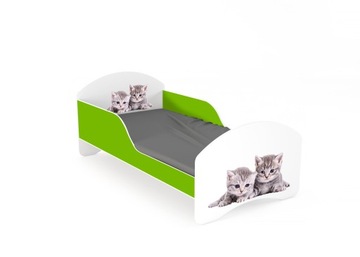 Детская кровать LEO2 160х80 белый и салатовый