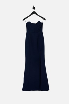 CLUB L GRANATOWA SUKIENKA MAXI OFF SHOULDER (36)