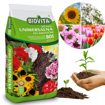 ZIEMIA UNIWERSALNA DO KWIATÓW ROŚLIN BIOVITA 80L