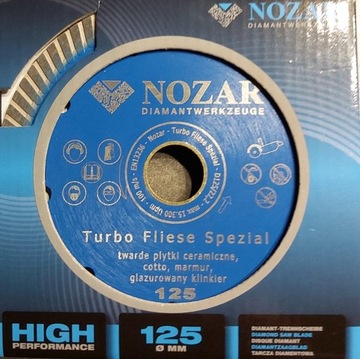 NOZAR Tarcza diamentowa do gresu ceramiki do przecinarki Makita 4100KB