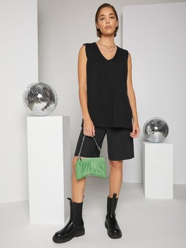 E3D05 ЧЕРНЫЙ СПОРТИВНЫЙ ЖИЛЕТ SHEIN S