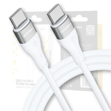 KABEL USB MOCNY PRZEWÓD SZYBKIE ŁADOWANIE DANE USB-C / USB-C PD 65W 2M