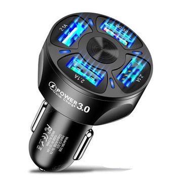 БЫСТРОЕ АВТОМОБИЛЬНОЕ ЗАРЯДНОЕ УСТРОЙСТВО QC 3.0 7A 4xUSB