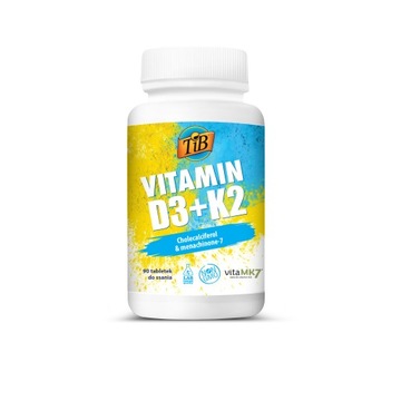 Witaminy D3 K2 TiB tabletki do ssania Wysokowchłanialne Certyfikat VitaMK7