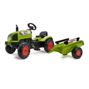 FALK Claas Green Tractor с прицепом с сигналом педалей на 2 года.