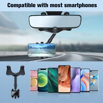 1x автомобильный держатель для телефона, вращающийся на 360°