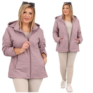 PIKOWANA PRZEJŚCIOWA LUŹNA KURTKA DAMSKA Z KAPTUREM PIKOWANA ROZMIARY