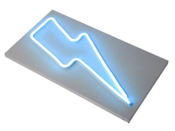 NBLYN NEON LED BLUE BŁYSKAWICA PIORUN 290X160MM