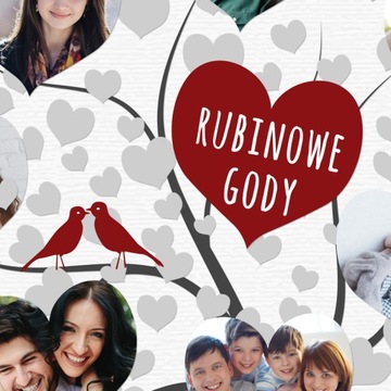 Подарочный Постер РУБИН ЮБИЛЕЙНЫЙ ЮБИЛЕЙ + рамка А3