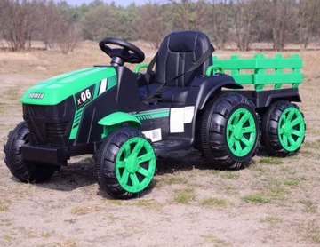 БОЛЬШОЙ АККУМУЛЯТОРНЫЙ ТРАКТОР С ПРИЦЕПОМ «POWER 06», МЯГКИЙ
