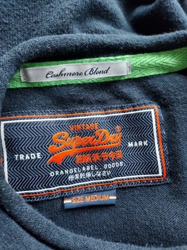 SUPERDRY sweter bawełna kaszmir M