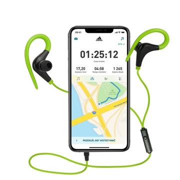 SŁUCHAWKI SPORTOWE ZAUSZNE NIEWYPADAJĄCE Z USZU + ARMBAND ETUI DO BIEGANIA