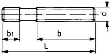 DIN6379 Шпилька AMF M24x400 мм