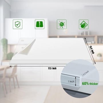 ПРОЗРАЧНАЯ РАЗДЕЛОЧНАЯ ДОСКА ДЛЯ КУХОННОЙ СТОЛЕШНИЦЫ ДЛЯ МЯСА И ОВОЩЕЙ 45Х35СМ