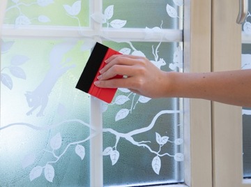 Statyczna Okleina Okienna Folia Ozdobna Na Szyby Wzór Wiewiórki 45x150 DIY