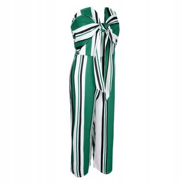 Женский комбинезон с завышенной талией и завязками