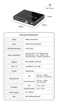SMSL PO100 PRO Преобразователь цифрового интерфейса