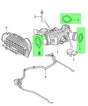 ORIGINÁLNÍ ORING ŠKRTÍCÍ KLAPKY JAGUAR XF XJ 3.0 D