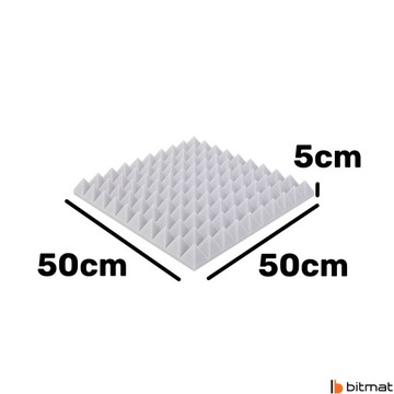 Пирамида 50x50x5см светло -серой декора