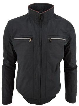 КУРТКА МУЖСКАЯ ПРОСТАЯ В РЕБКУ, ПЕРЕХОДНЫЙ ХЛОПОК 2348 XXL 2XL