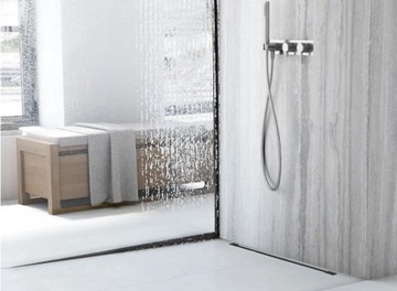 Откос для душа 120CM MAT BLACK Левый - REA