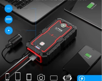 BOOSTER ROZRUCH JUMP STARTER MOCNY 59.2Wh 2000A 3 tryby świecenia