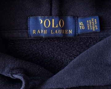 POLO RALPH LAUREN 710692773001 NAVY BLUE HOODIE Męska Bluza z Kapturem XL