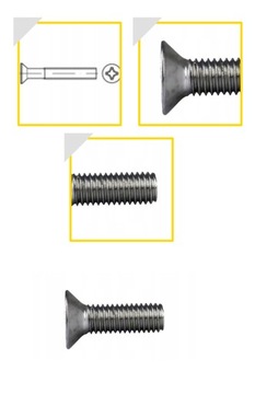 WKRĘTY Z ŁBEM WPUSZCZANYM TOOLCRAFT M5X12 1000 SZT