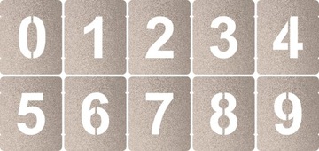 Многоразовые трафареты для рисования Цифры 10см набор для рисования цифр 10 шт.