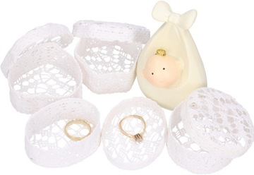 КРУЖЕВНЫЕ СПАСИБО НА КРЕСТИЕ 4 шт.