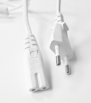 KABEL ZASILAJĄCY DWUŻYŁOWY BIAŁY RADIOWY ÓSEMKA