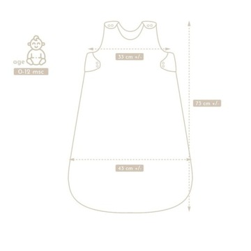 BABYSTEPS Детский спальный мешок 1 TOG One Size Мир динозавров 0+