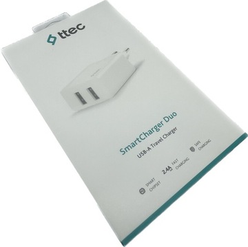 ORYGINALNA SZYBKA MOCNA ŁADOWARKA SMART CHARGE DUODWA WEJŚCIA USB PREZĘT