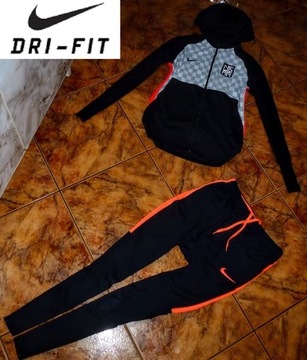 NIKE DRI FIT komplet dres ORYGINAŁ spodnie i bluza r S 36 NOWOŚĆ