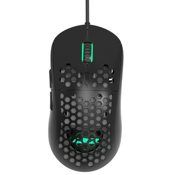 Mysz do gier USB przewodowa, drążona, 16000 DPI, lekka, łatwa i czarna