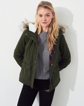 kurtka Hollister Abercrombie S 36 futerko parka