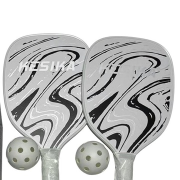 Pickleball Paddles Pickleball Racquets Includes 2 Rackets 4 Balls Black